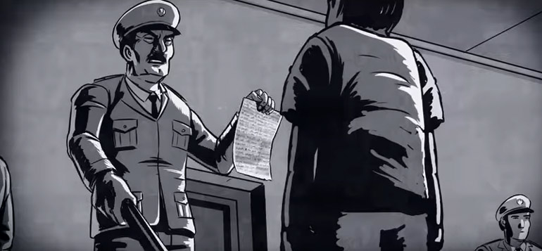 Η απεικόνιση της σύλληψης στο ντοκιμαντέρ