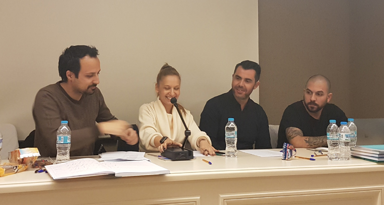 Η εφορευτική επιτροπή. Από αριστερά, Μάνος Ράλης, Αριάδνη Γερασιμίδου, Γιάννης Χαρπίδης και Κώστας Τρακουσέλλης