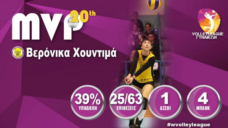 Βόλεϊ: MVP της 20ής αγωνιστικής η Χουντιμά