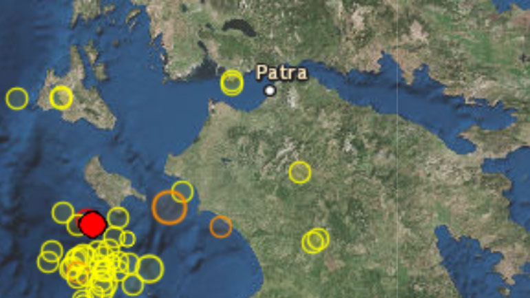 Σεισμός 3,4R νοτιοδυτικά της Ζακύνθου