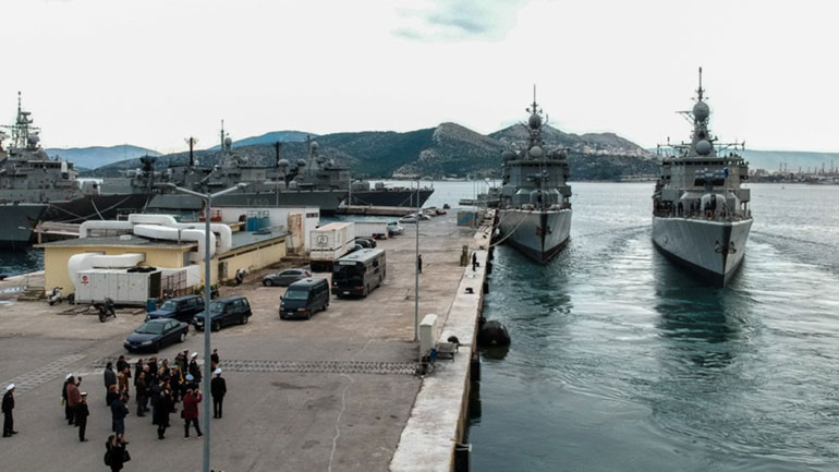 Τελετή παράδοσης παραλαβής καθηκόντων διοικητή ναυστάθμου Σαλαμίνας