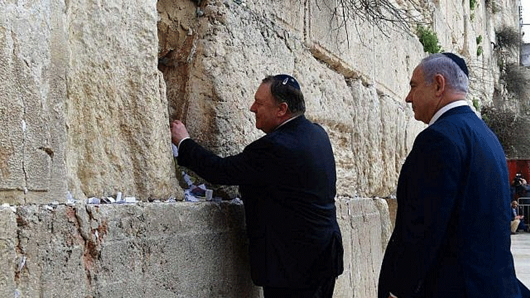 Ισραήλ: Στο Τείχος των Δακρύων ο Αμερικανός ΥΠΕΞ, Μάικ Πομπέο