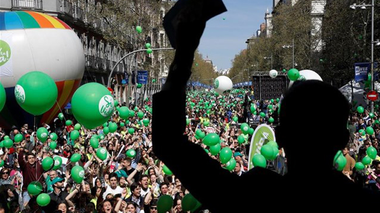 Ισπανία: Μεγάλες διαδηλώσεις κατά των αμβλώσεων