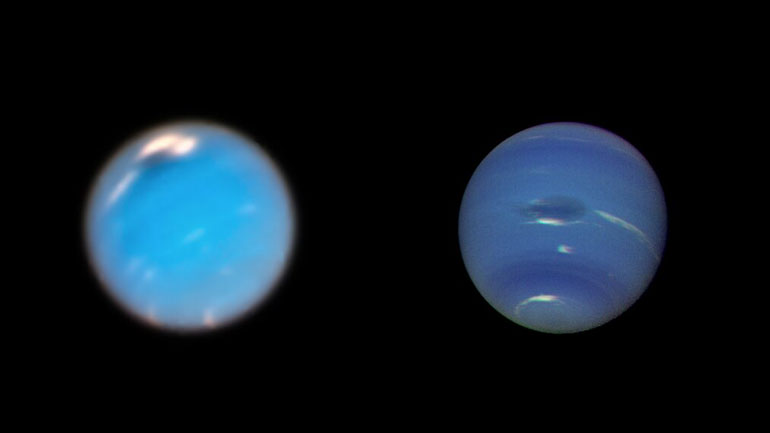 Το Hubble «είδε» τη γέννηση μιας θυελλώδους μεγάλης σκοτεινής κηλίδας στον Ποσειδώνα