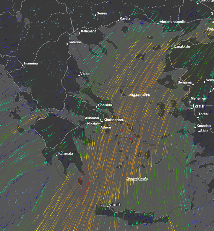 Άνεμοι (πρωί Παρασκευής)