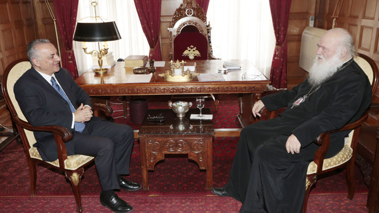 Επίσκεψη Μανώλη Κεφαλογιάννη στον Αρχιεπίσκοπο Ιερώνυμο
