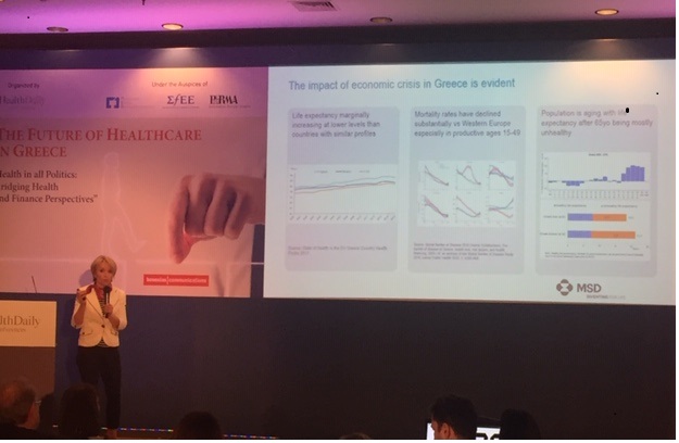 Η κα Jakoncic στην ομιλία της