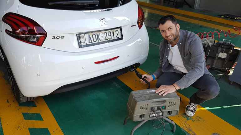 Στη μέτρηση χρησιμοποιήσαμε ένα καινούργιο Peugeot 208 diesel τελευταίας τεχνολογίας