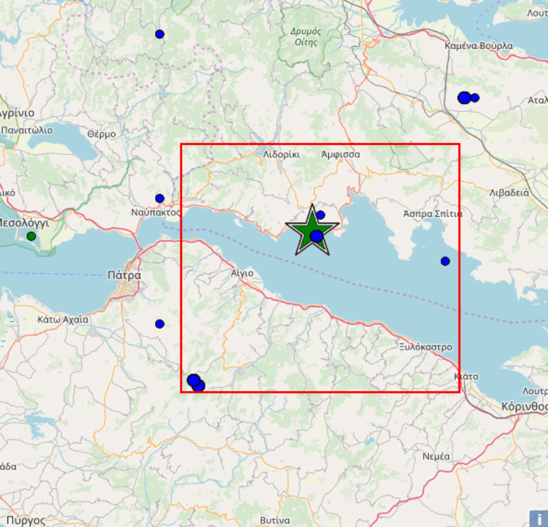 Οι δονήσεις που έχουν καταγραφεί μέχρι αυτήν την ώρα έπειτα από τον σεισμό των 5,3 βαθμών της κλίμακας Ρίχτερ