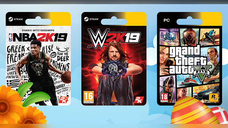 Αποκτήστε σε χαμηλότερη τιμή τα NBA 2K19, GTA V και WWE 2K19 για PC