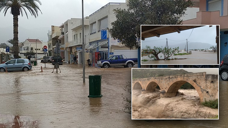 Χτύπησε την Κρήτη η κακοκαιρία