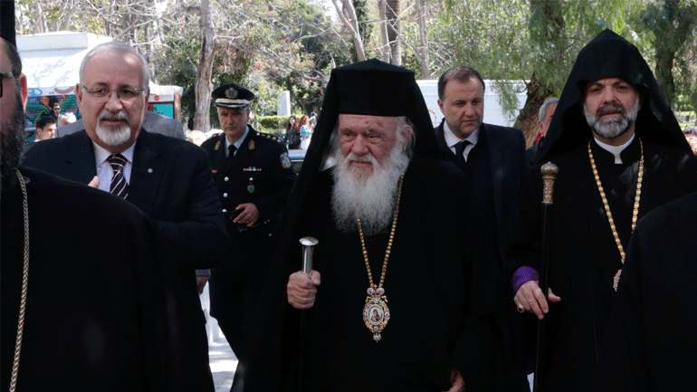 Στην εκδήλωση για την 104η επέτειο της Γενοκτονίας των Αρμενίων, ο Αρχιεπίσκοπος Ιερώνυμος