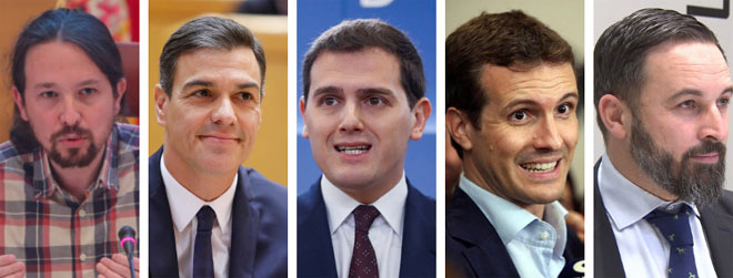 Πάμπλο Ιγκλέσιας, Πέδρο Σάντσεθ, Άλμπερτ Ριβέρα, Πάβλο Κασάδο, Σαντιάγκο Αμπασκάλ