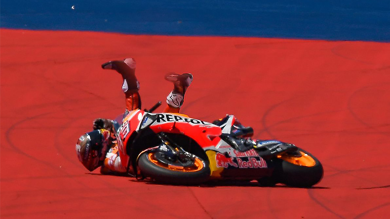 MotoGP2019: Η πτώση του Marquez στην Αμερική