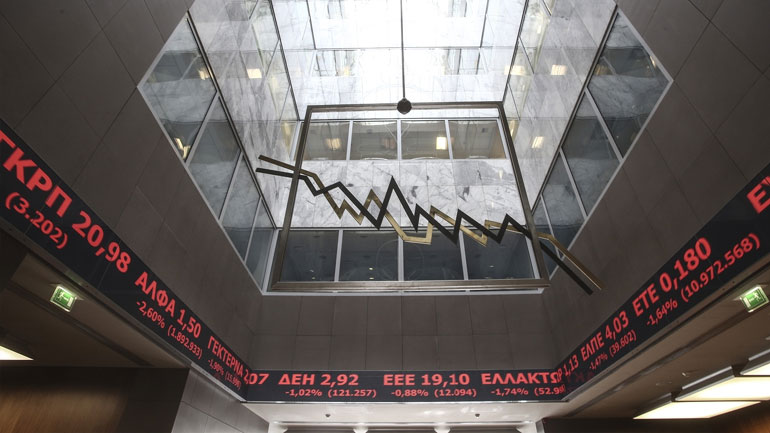 Πτώση καταγράφει το Χρηματιστήριο Αθηνών