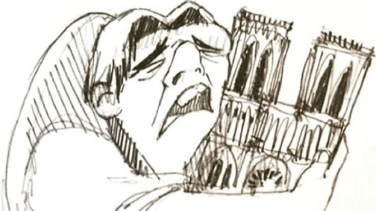 Ο Κουασιμόδος αγκαλιάζει την Παναγία των Παρισίων