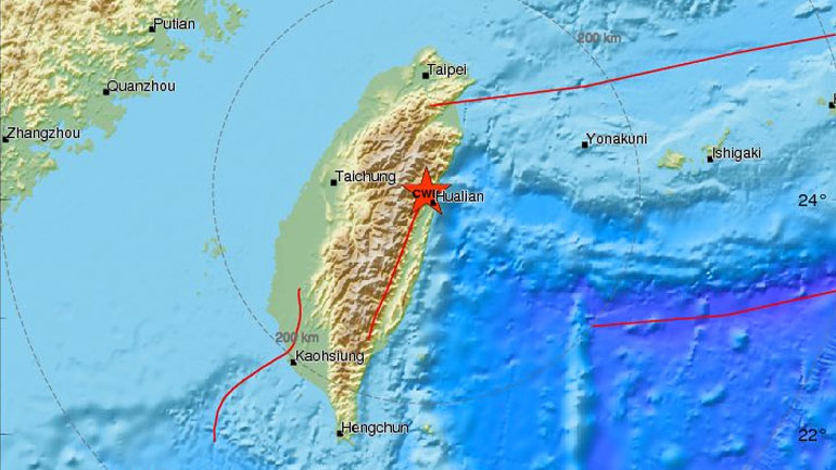 Σεισμός 6,1R στην Ταϊβάν
