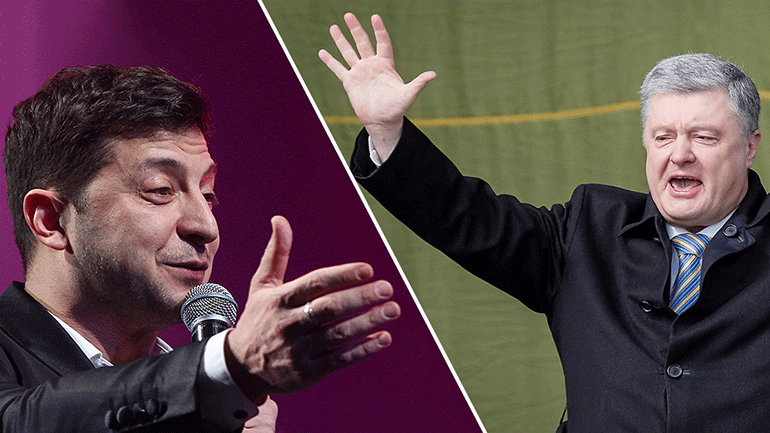 Ουκρανία: Σε ένα ντιμπέιτ-σόου, Ζελένσκι και Ποροσένκο αλληλοκατηγορούνται