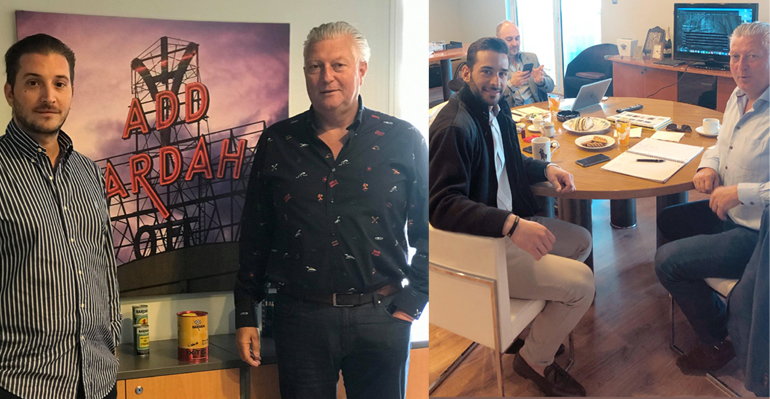 Δημήτρης και Μίλτος Κύρκος με στελέχη της Bardahl Europe...