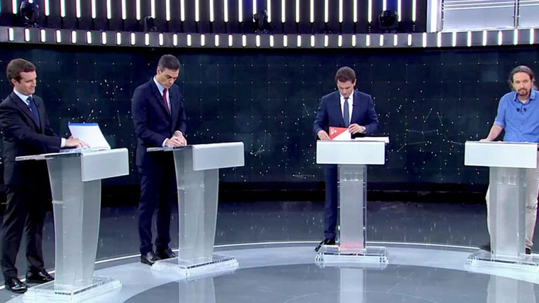 Ισπανία: Χωρίς νικητή το πρώτο debate των πολιτικών αρχηγών