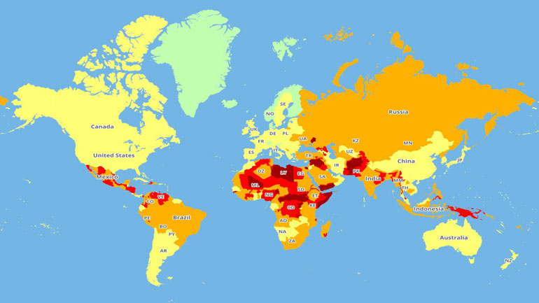 Ο παγκόσμιος χάρτης ασφαλείας για το 2019