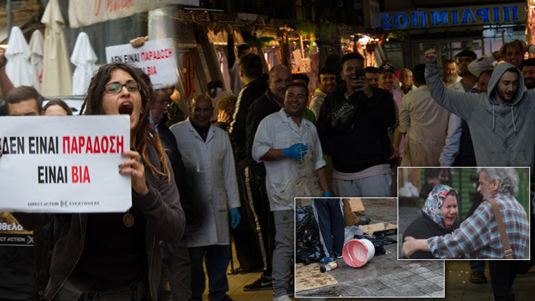 Μάχη με δυναμιτάκια στη Βαρβάκειο Μάχη με δυναμιτάκια στη Βαρβάκειο