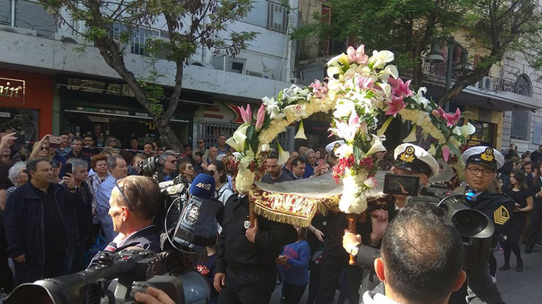 Θεσσαλονίκη: H περιφορά του Επιταφίου του Αγίου Μηνά