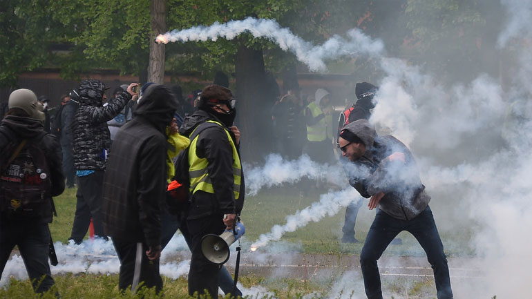 Μικροεπεισόδια στο Στρασβούργο στην 25η κινητοποίηση των «Κίτρινων Γιλέκων»