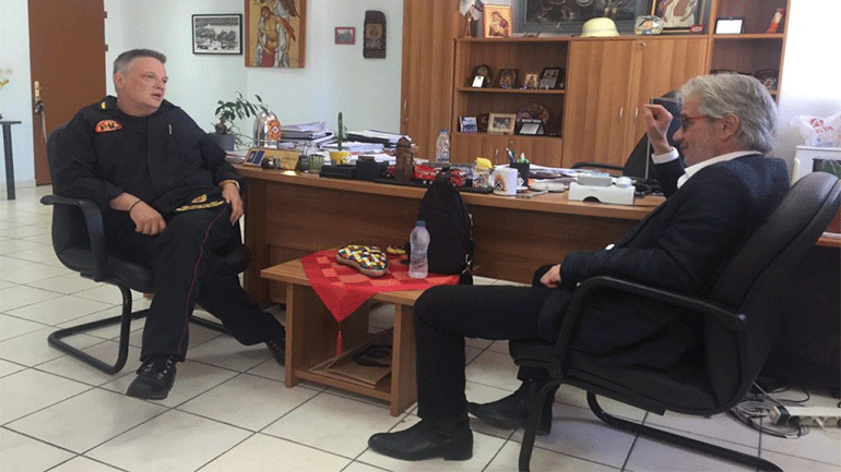 Η αντιπυρική προστασία του Πειραιά θέμα συζήτησης του Ν. Βλαχάκου με τον διοικητή της Πυροσβεστικής