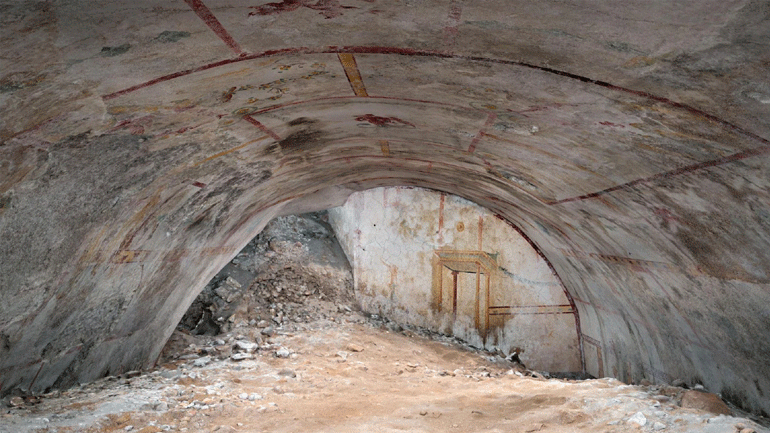 Ιταλία: Αρχαιολόγοι «έφεραν στο φως» μια άγνωστη μέχρι τώρα αίθουσα στον «Χρυσό Οίκο» του Νέρωνα