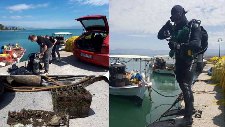 Εθελοντές δύτες καθάρισαν τον βυθό σε παραλία του Δήμου Άργους Μυκηνών