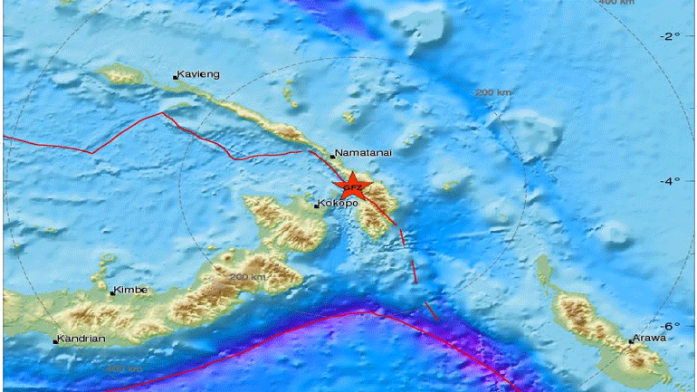Ισχυρή σεισμική δόνηση 7,5R στην Παπούα Νέα Γουινέα – Προειδοποίηση για τσουνάμι