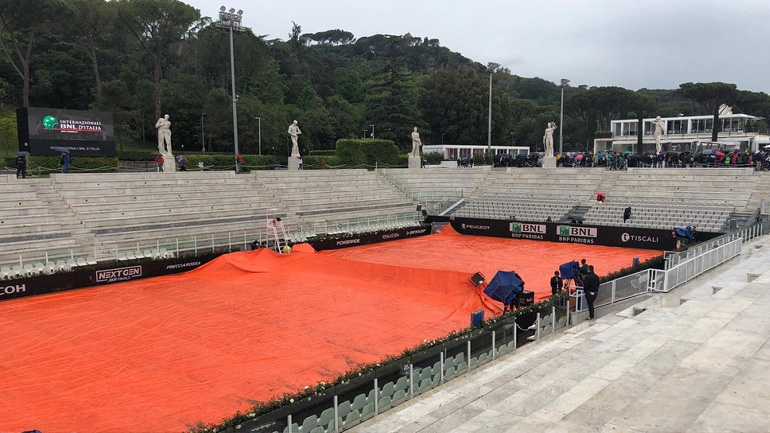 Τένις: Οριστική αναβολή του σημερινού προγράμματος στο Open της Ρώμης