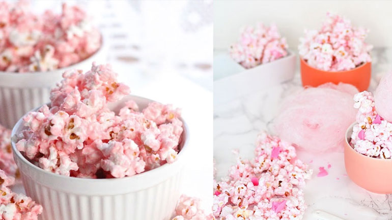 Ροζ ποπ κόρν για ένα τέλειο κοριτσίστικο baby shower!