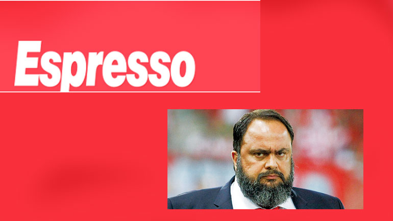 Ανακοίνωση της εφημερίδας Espresso για τη συνέντευξη του Β. Μαρινάκη