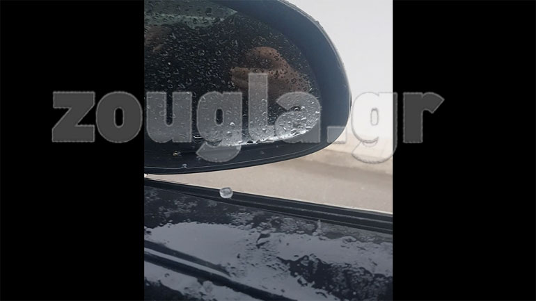 Ισχυρή χαλαζόπτωση στο Περιστέρι