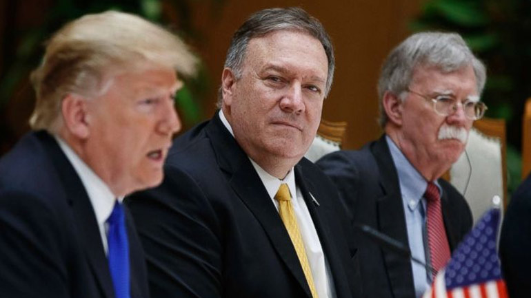 ΗΠΑ: Ο Τραμπ αρνείται προστριβές με Μπόλτον και Πομπέο για την πολιτική απέναντι στο Ιράν
