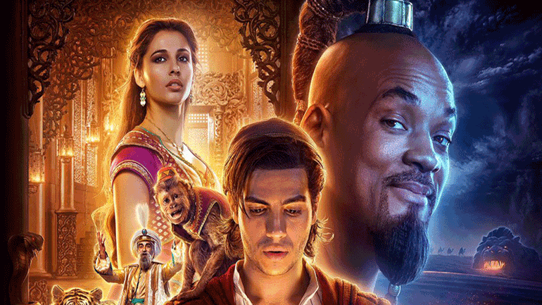 «Αλαντίν» με τους Μένα Μασούντ,  Ναόμι Σκοτ και Γουίλ Σμιθ