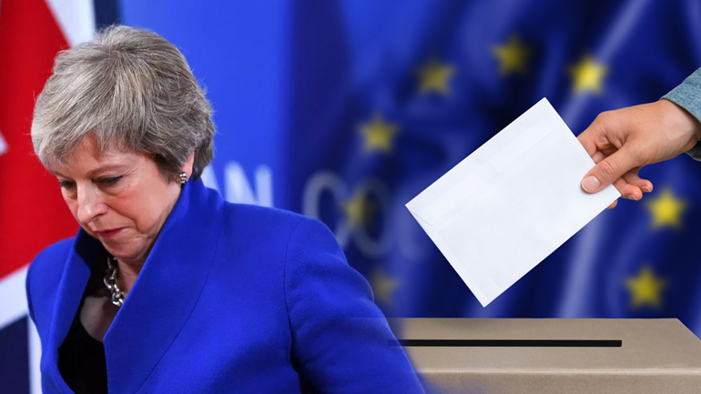 Η Μέι το πρώτο θύμα των ευρωεκλογών