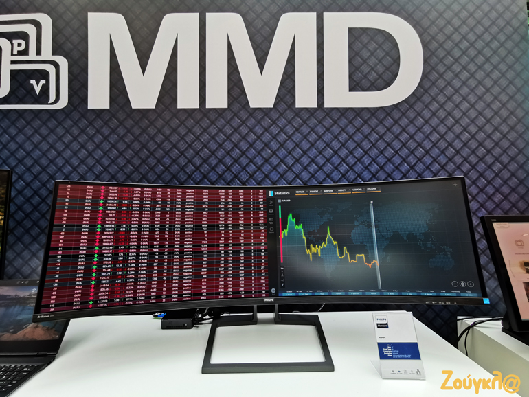 49” Philips  32:9 SuperWide κυρτή LCD οθόνη 499P9H Brilliance