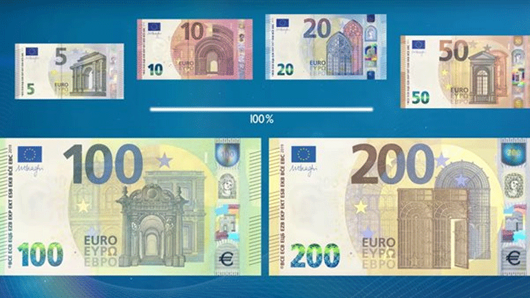 ΕΕ: Από αύριο Τρίτη στην κυκλοφορία τα νέα χαρτονομίσματα των 100 και 200 ευρώ