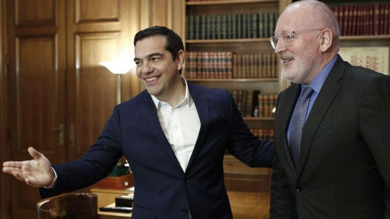 Ο Αλέξης Τσίπρας με τον Φρανς Τίμερμανς