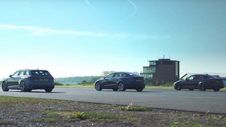 Audi RS4 Avant εναντίον BMW M3 και Tesla Model 3