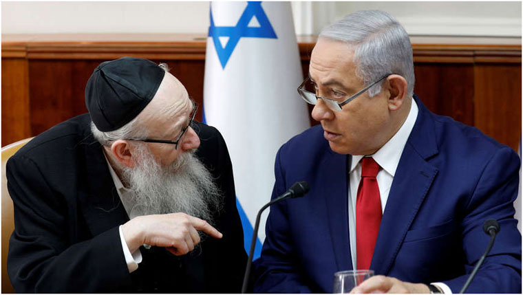 Ο Νετανιάχου συζητά με τον πρώην αναπληρωτή υπουργό Υγείας Yaakov Litzman
