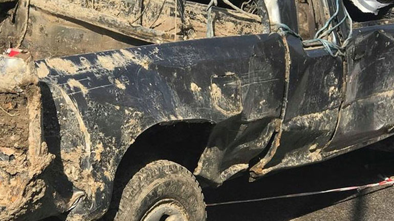 Το αυτοκίνητο του Δ. Γραικού μετά την ανάσυρσή του