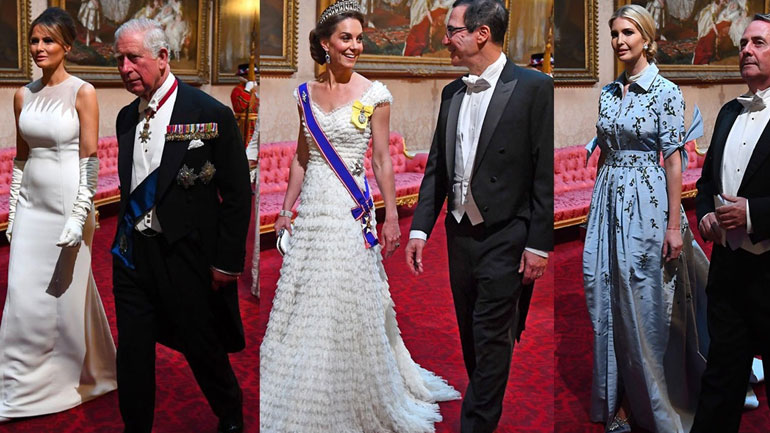 Η Kate Middleton επισκίασε Melania και Ivanka Trump στο white-tie dinner της βασίλισσας