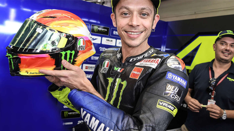 Το κράνος του Rossi στον αγώνα του Mugello