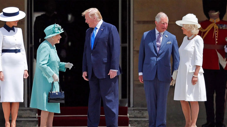 Το στιγμιότυπο από τη συνάντηση της Camilla Parker Bowles με τον Donald Trump που έγινε viral!
