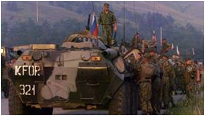 Ρωσική φάλαγγα φτάνει στην Πριστίνα στις 12 Ιουνίου (Reuters)