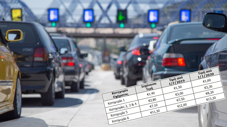 Aυξήσεις στα διόδια της Αττικής Οδού